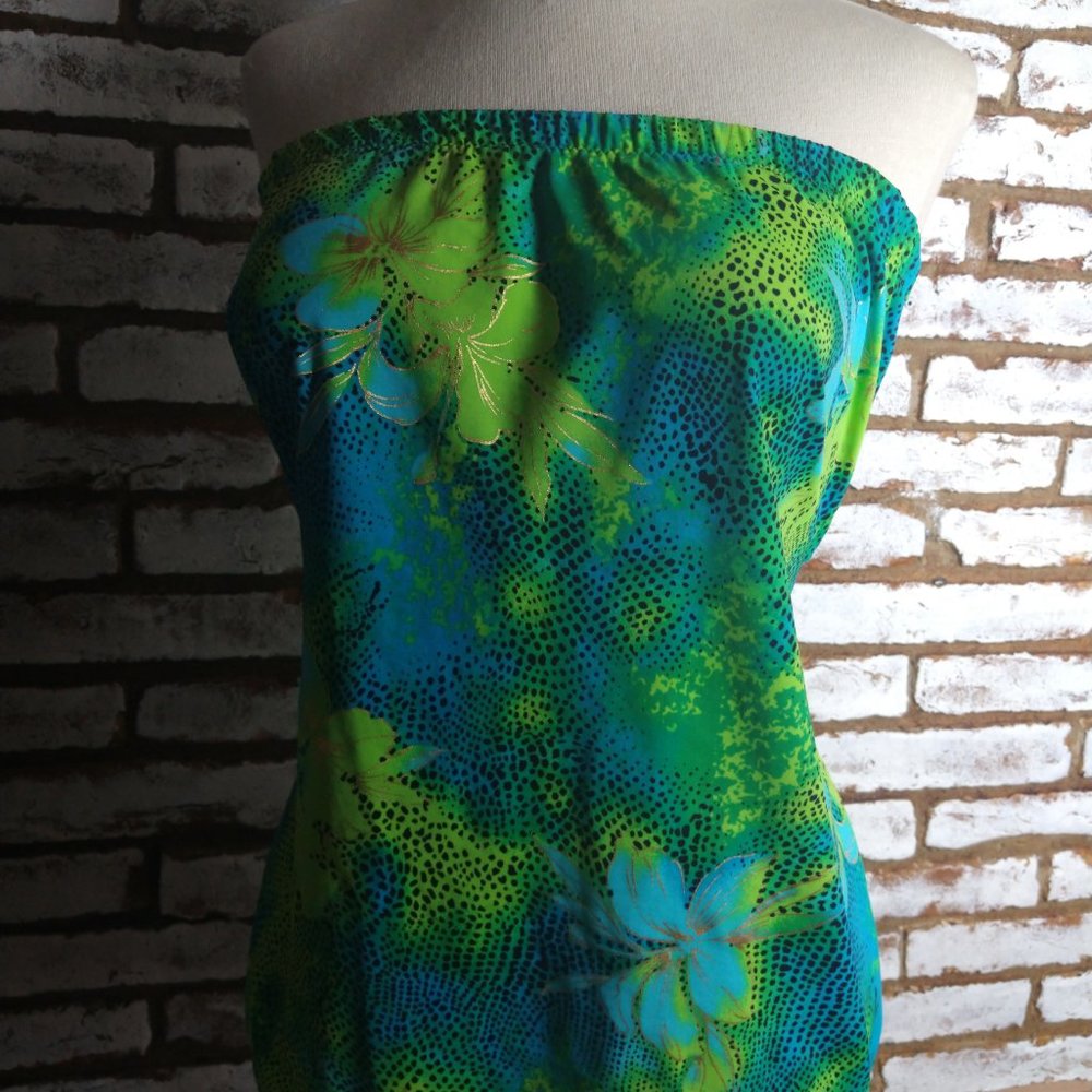 EUC  T.H.E. Women's Bathing Swim Suit TOP Blouson